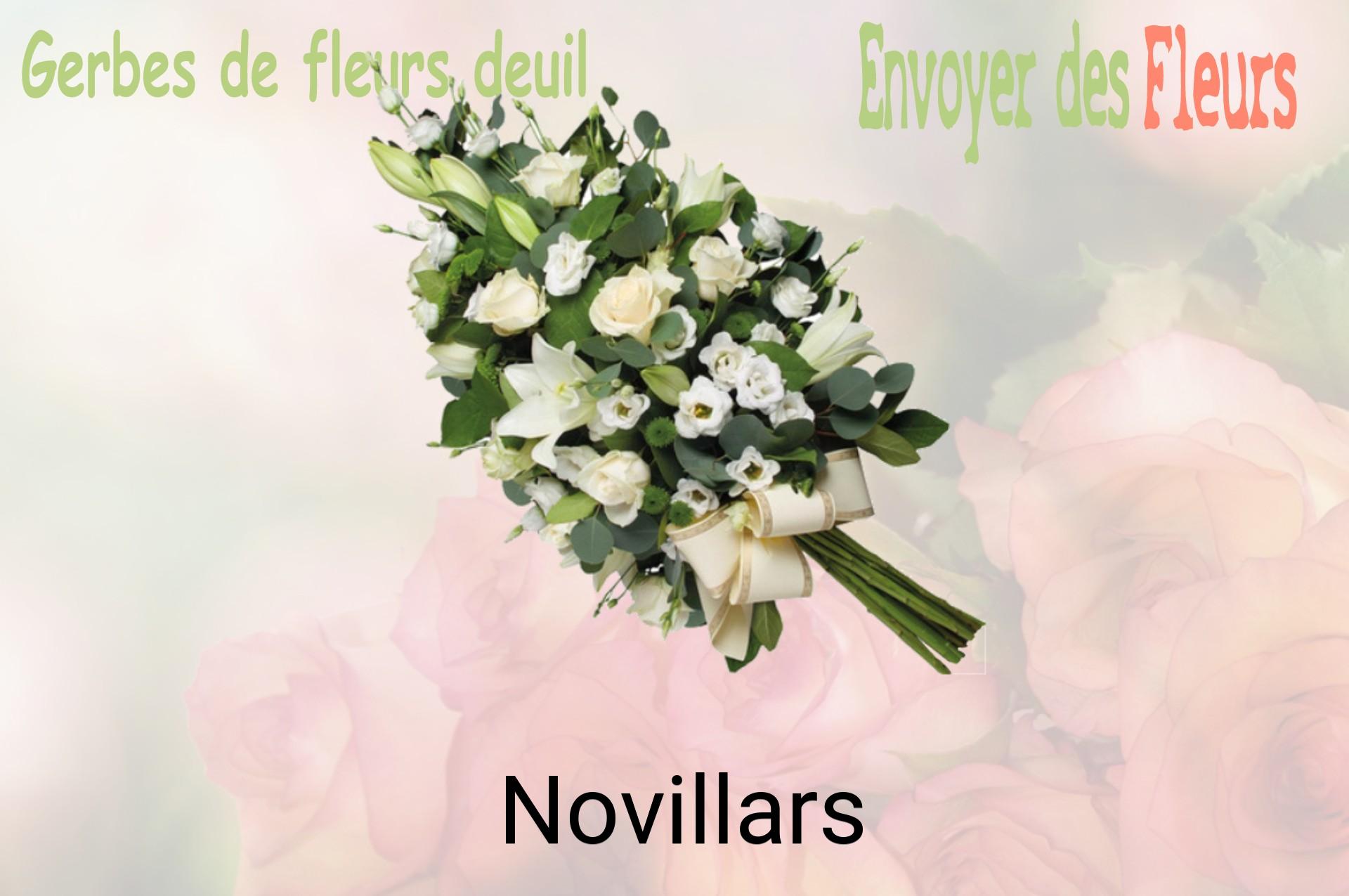 Gerbe de fleurs de deuil livrée à Novillars